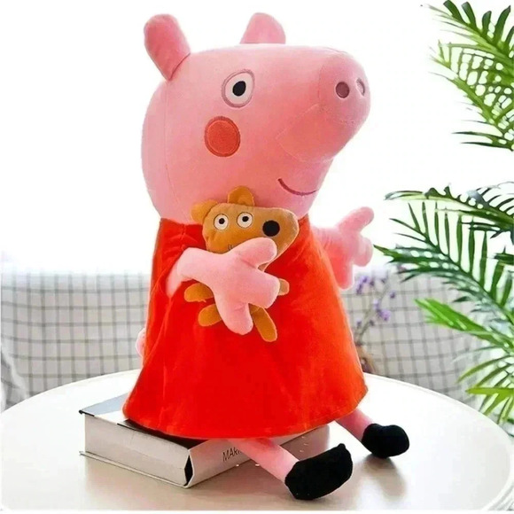 FREE  TY Beanie Peppa Piggy with Bear Plush Doll for Kids - Picture 1 of 8
